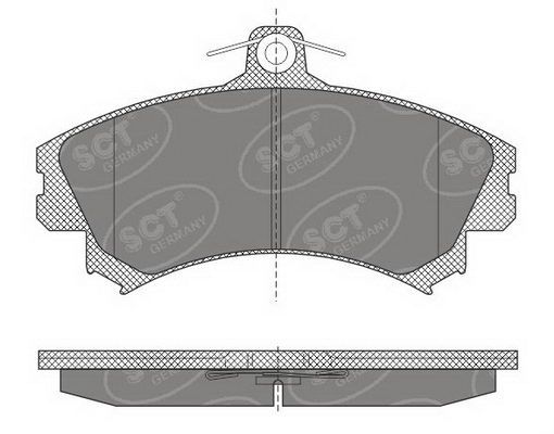 SCT GERMANY Piduriklotsi komplekt,ketaspidur SP 602 PR